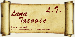 Lana Tatović vizit kartica